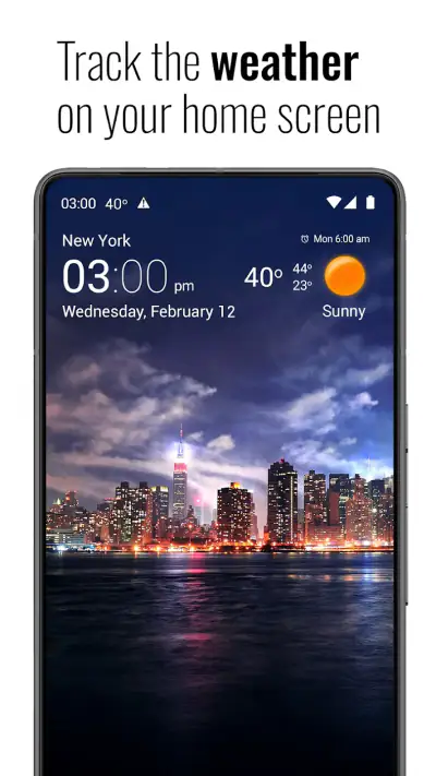 Transparent clock and weather screenshot 1