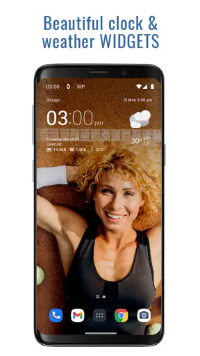 Transparent clock weather Pro screenshot 1