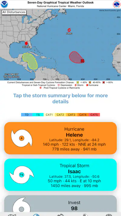 Tropical Hurricane Tracker screenshot 1