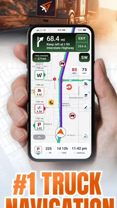 Trucker Guide: Truck Stops screenshot 1