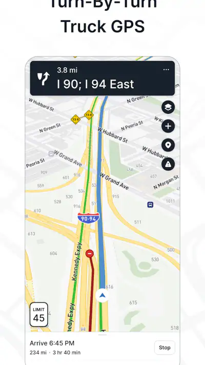 TruckMap - Truck GPS Routes screenshot 1