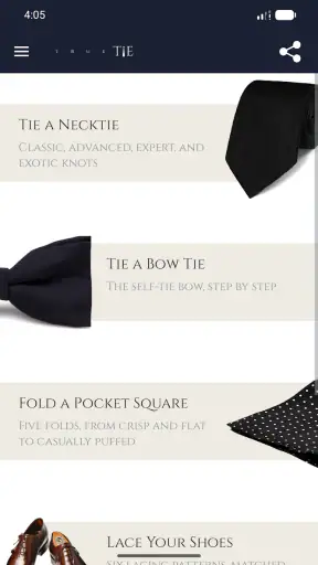 True Tie: Tie Knot Guide screenshot 1