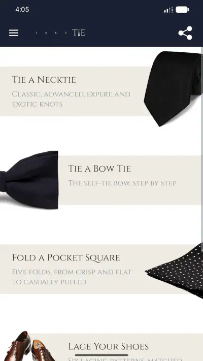 True Tie: Tie Knot Guide screenshot 1