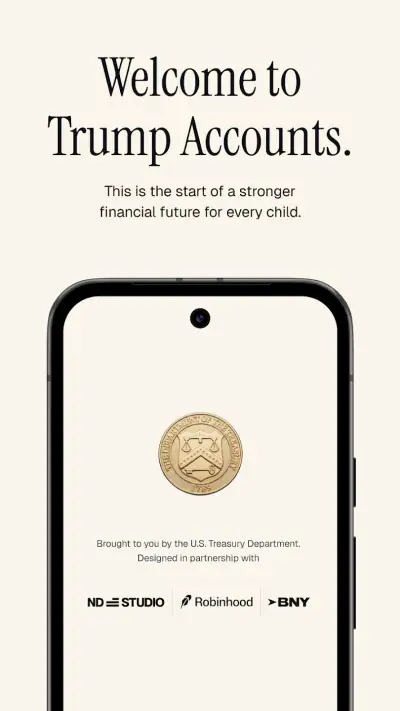 Trump Accounts: Official App screenshot 1