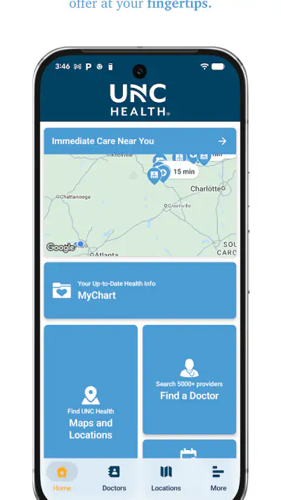 UNC Health screenshot 1