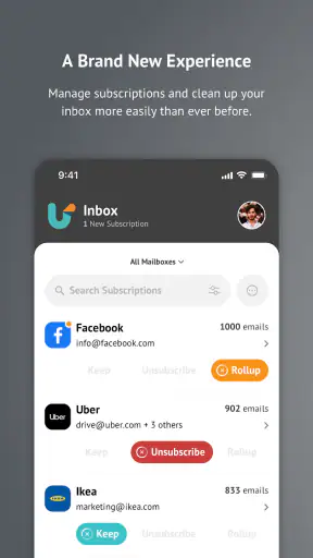 Unroll.Me - Email Cleanup screenshot 1