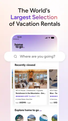 Vacation Rentals - HomeToGo screenshot 1