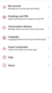Visual Voicemail screenshot