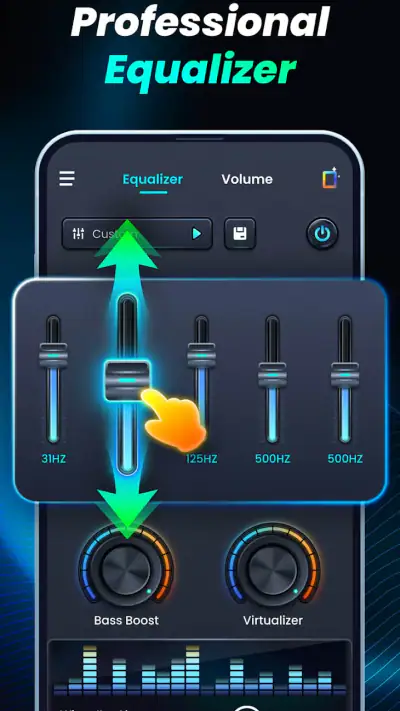 Volume Bass Booster, Equalizer screenshot 1