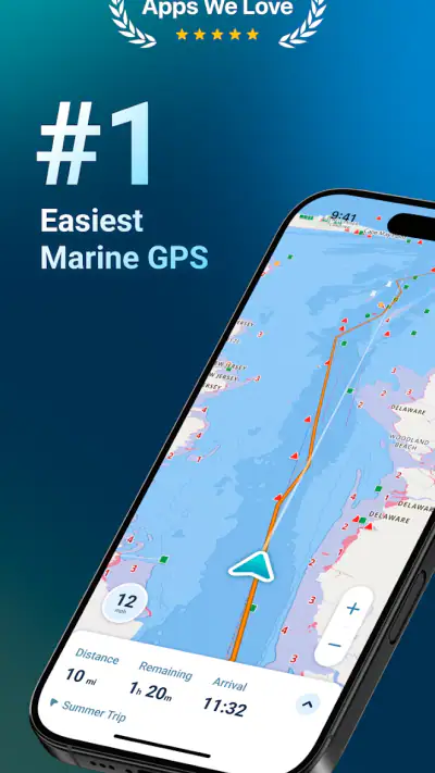 Wavve Boating: Marine Boat GPS screenshot 1