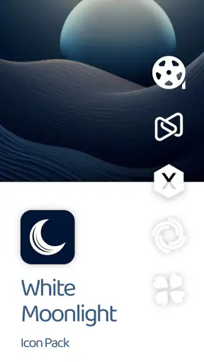White Moonlight Icon Pack screenshot 1