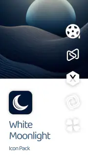 White Moonlight Icon Pack screenshot 5