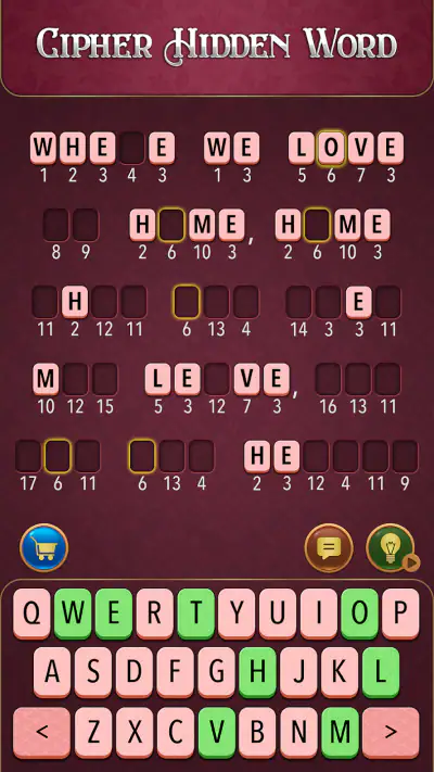 Word Code - Cryptogram Puzzle screenshot 1
