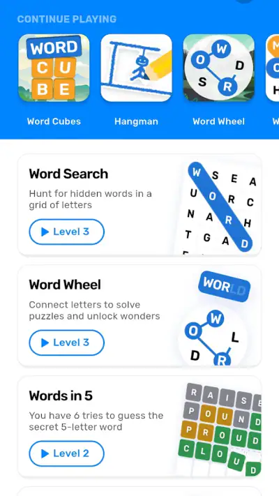 Word Games: CrossWord & Search screenshot 1