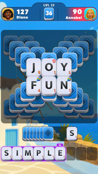 Word Tiles GO screenshot 1