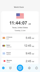 World Clock – World time clock screenshot