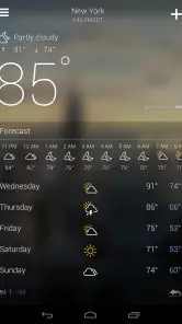 Yahoo Weather screenshot