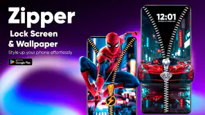 Zipper Lock Screen & Wallpaper screenshot 1