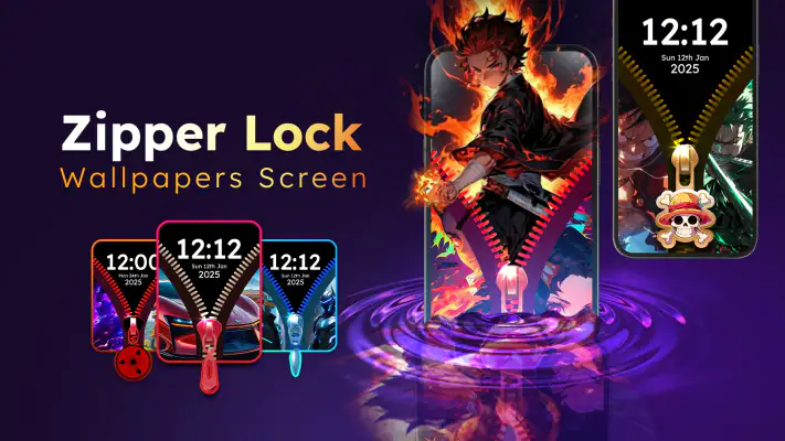Zipper Lock Wallpapers Screen screenshot 1