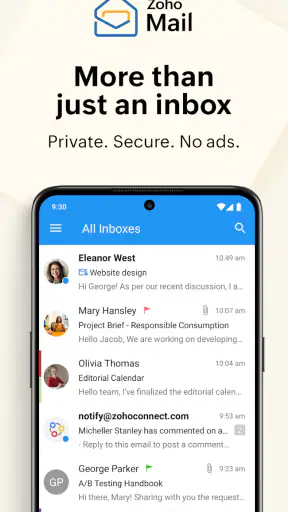 Zoho Mail - Email and Calendar screenshot 1