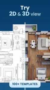 3D plan de diseño de la casa screenshot
