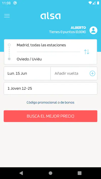 Alsa: Compra billetes de bus screenshot 1