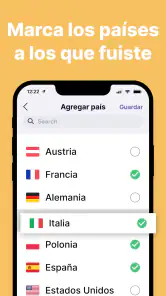 been: marcar países visitados screenshot