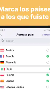 been: marcar países visitados screenshot