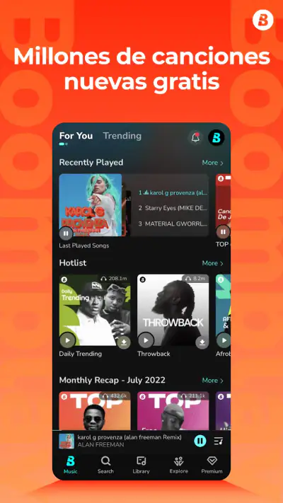 Boomplay: Descarga Música screenshot 1