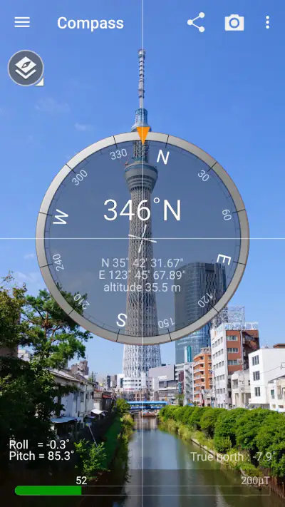 Brújula : Smart Compass Pro screenshot 1