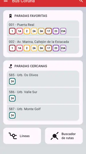 Bus Coruña screenshot 1