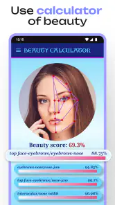 Calculadora y escala belleza screenshot
