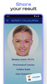 Calculadora y escala belleza screenshot