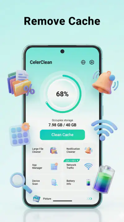 CelerClean: Limpieza Móvil screenshot 1