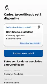 Certificado digital FNMT screenshot