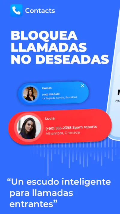 Contactos y bloqueo de spam screenshot 1