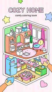 Cozy Home: Comfy Coloring Book screenshot 1