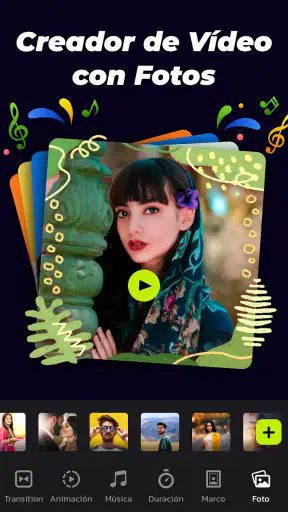 Crea vídeos con fotos y música screenshot 1