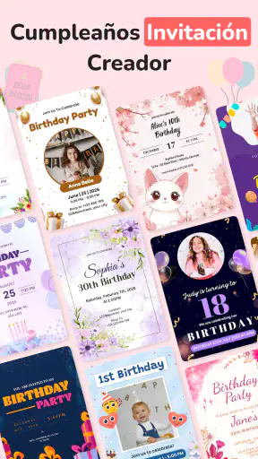 Crear Invitación de Cumpleaños screenshot 1