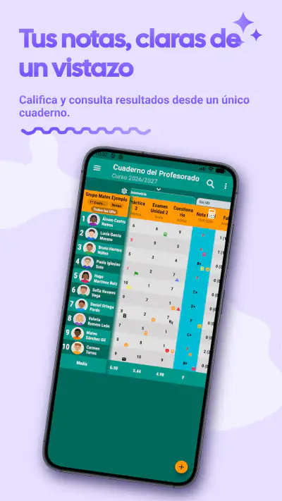 Cuaderno del profesorado screenshot 1