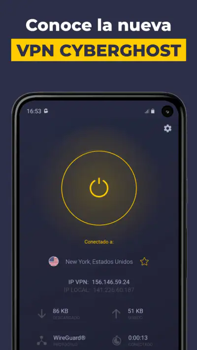 CyberGhost VPN: Proxy Seguro screenshot 1
