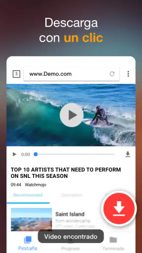 Descargador de vídeos screenshot 1