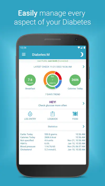 Diabetes:M - Blood Sugar Diary screenshot 1