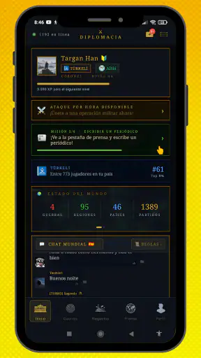 Diplomacia Estrategia en línea screenshot 1