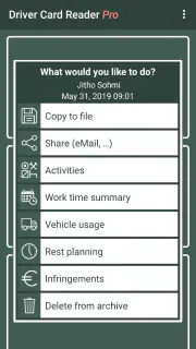 Driver Card Reader screenshot 2