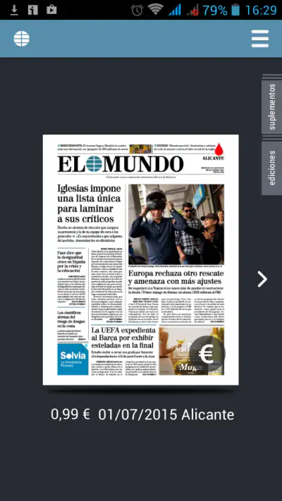 El Mundo Edición Impresa screenshot 1