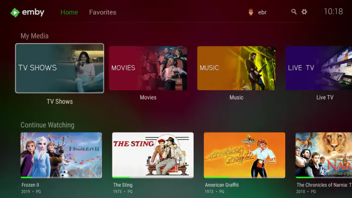 Emby for Android TV screenshot 1