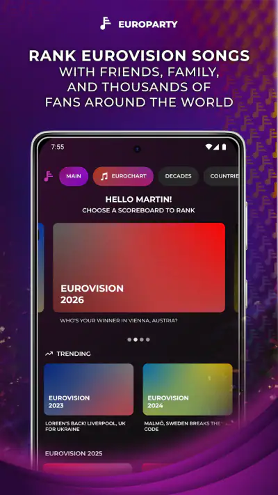 Europarty: Ranking Eurovision screenshot 1