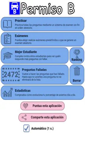 Examen coche B conducir España screenshot 1