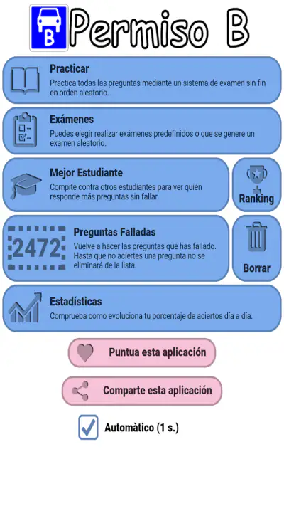 Examen coche B conducir España screenshot 1